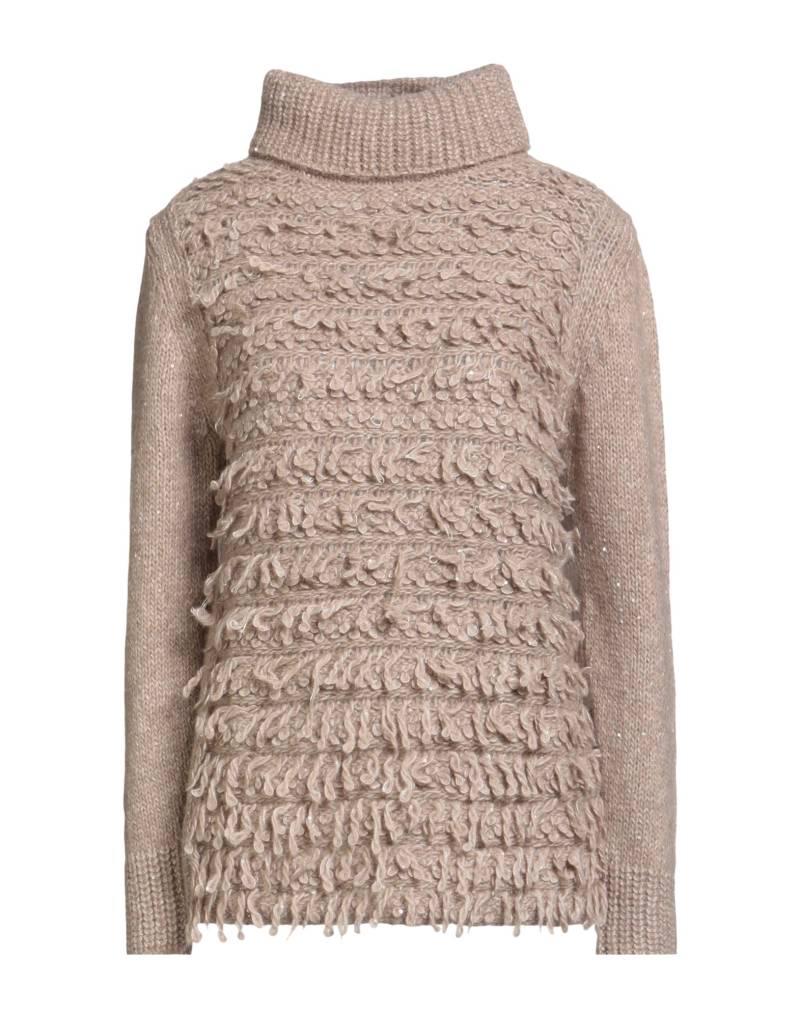 D.EXTERIOR Rollkragenpullover Damen Hellbraun von D.EXTERIOR