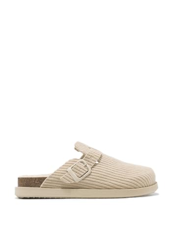 D.Franklin Damen Clog mit Cordfutter Vibe Clog Corduroy - Bequeme flache Sport-Sandalen für den Sommer - Größe (36) von D.Franklin