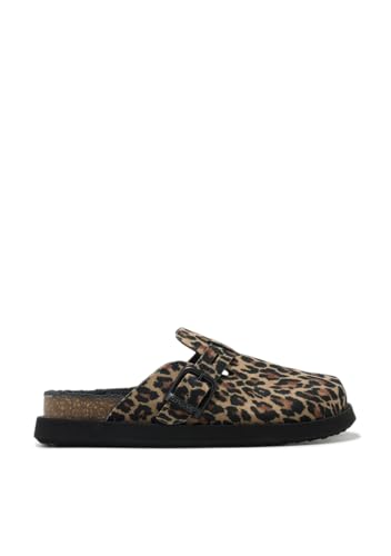 D.Franklin Damen Clog mit Fellfutter Vibe Clog - Bequeme flache Sport-Sandalen für den Sommer - Größe (37) von D.Franklin