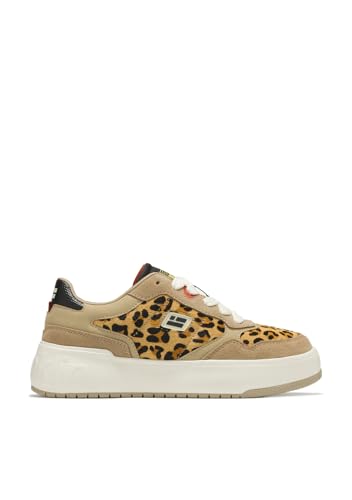 D.Franklin Damen Sportschuhe Court Flag Leopard - Damen Halbschuhe - Freizeitmode - Größe (41) - Modell Court von D.Franklin