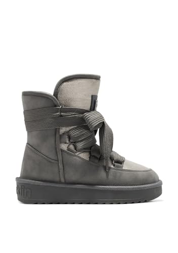 D.Franklin Damenstiefel aus wasserabweisendem Mikrofaser Nordic Shiny in Grau - Damenstiefel - Freizeitmode - Größe (36) - Modell nordic von D.Franklin