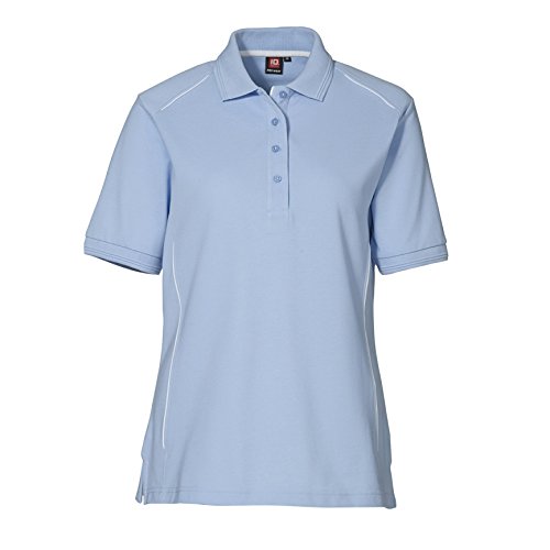 ID Damen Pro Wear Poloshirt, kurzärmlig (Large) (Hellblau) von D.I.D