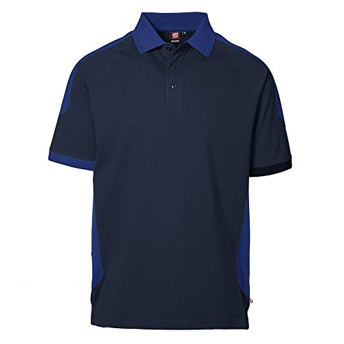 ID Herren Pro Wear Polo-Shirt, reguläre Passform, kurzärmlig (5XL) (Marineblau) von D.I.D
