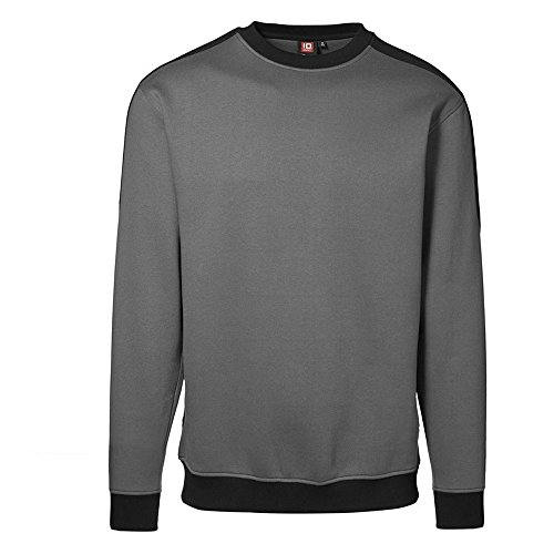 ID Herren Pro Wear Sweatshirt (Large) (Silbergrau) von ID
