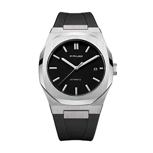 D1 Milano Automatikuhr ATRJ01 in Silber mit Kautschukarmband von D1 Milano