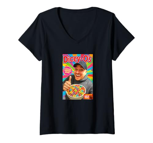 Damen Dicey-Os T-Shirt mit V-Ausschnitt Damen Dicey-Os T-Shirt mit V-Ausschnitt von D1C3