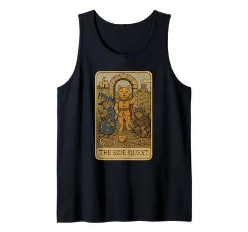 RPG Gamer D20 Cats Funny Side Quest Nerdy Herren Damen Kinder Tank Top RPG Gamer D20 Cats Funny Side Quest Nerdy Herren Damen Kinder Tank Top von D20 Dice Tabletop Gamer Merch Gifts Store