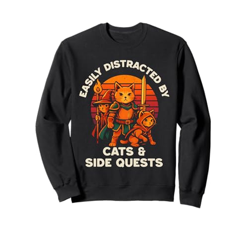 Cat Side Quest Funny Cats Tabletop Gamer Nerd Herren Damen Kinder Sweatshirt Cat Side Quest Funny Cats Tabletop Gamer Nerd Herren Damen Kinder Sweatshirt von D20 Dice Tabletop Gamer Store
