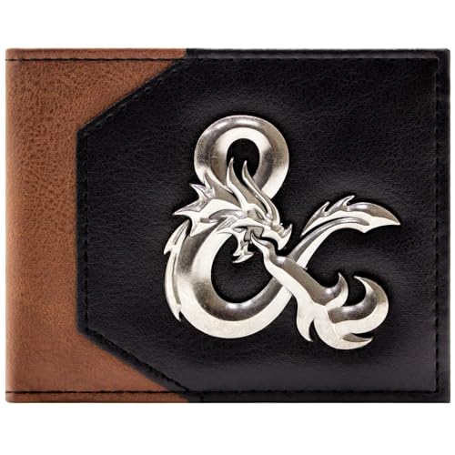 Dungeon Und Dragon DND Ampersand Metallabzeichen D8 Würfel Geldbörse/Geldbeutel Bi-Fold ID- & Kartenhalter, Braun Dungeon Und Dragon DND Ampersand Metallabzeichen D8 Würfel Geldbörse/Geldbeutel Bi-Fold ID- & Kartenhalter, Braun von D20
