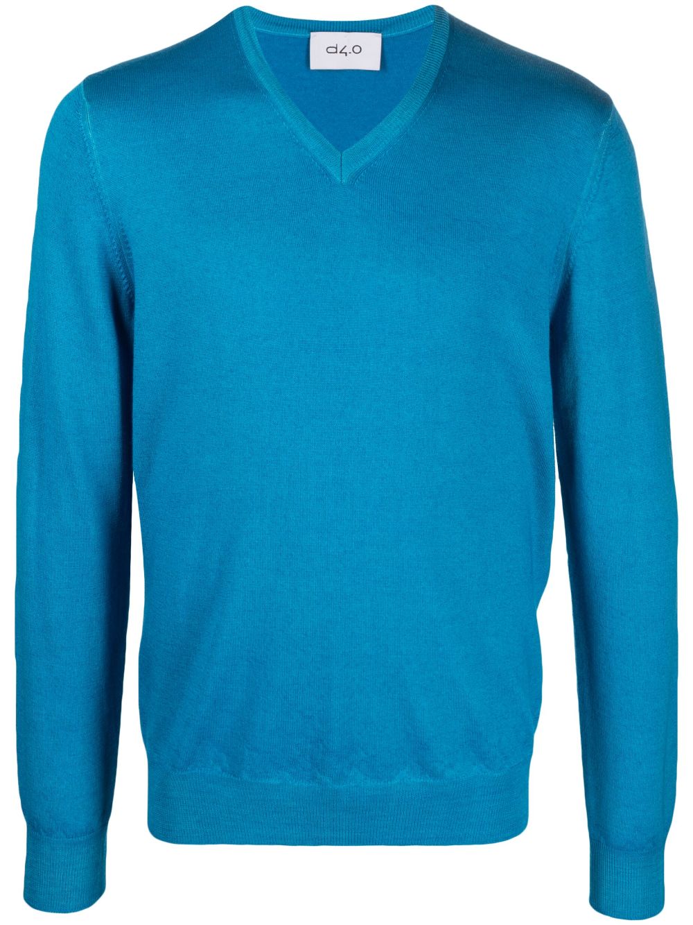 D4.0 Pullover mit rundem Ausschnitt - Blau von D4.0