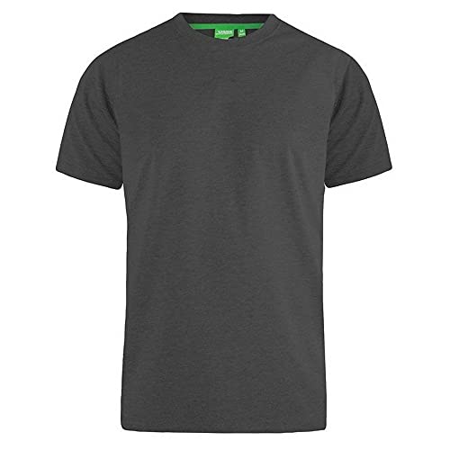 D555 Charcoal Duke Basic T-Shirt für Herren, anthrazit, 6XL von D555