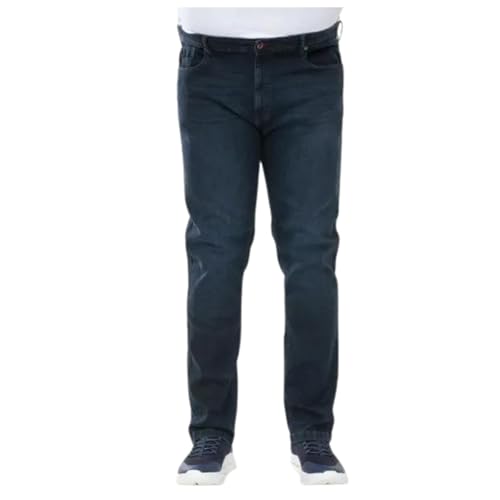 D555 Duke Daniel Herren-Jeans, schmal zulaufende Passform, Stretch, Blau / Schwarz – Übergröße 501601 Daniel Denim Washed Jeans, blau / schwarz, 40 von D555