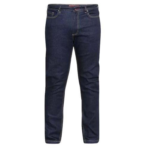 D555 Duke Herren Cedric Tall Fit Stretch Jeans in Indigo Blau, indigo, 38 W/38 L von D555