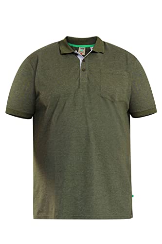 D555 Big & Tall Khaki Core Poloshirt - Herren, grün, 6XL von D555