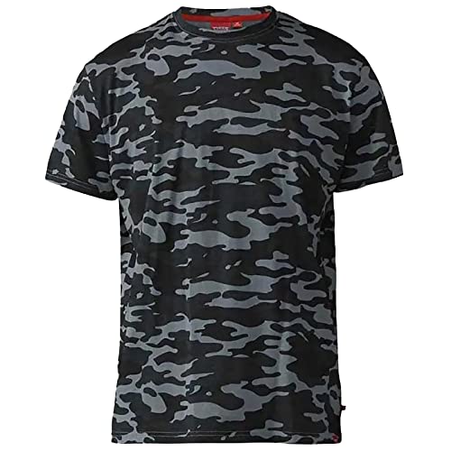 D555 Übergrößen T-Shirt Grau Camouflage 8XL von D555