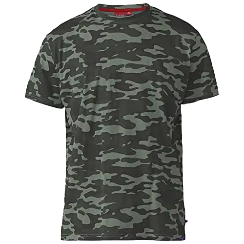 D555 Übergrößen T-Shirt Grün Camouflage 7XL von D555