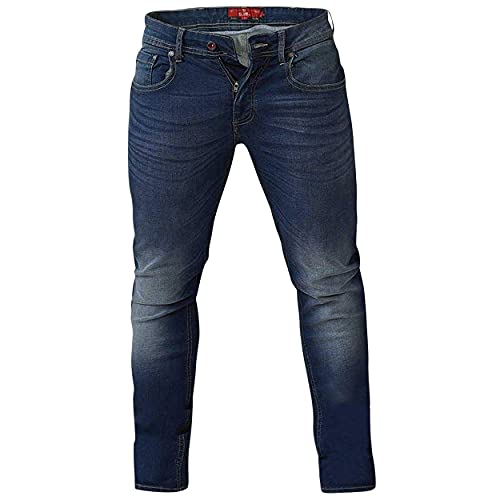 Duke - Ambrose King Size Stretch-Jeans für Herren, Blau, Retro, 122 cm - L von D555