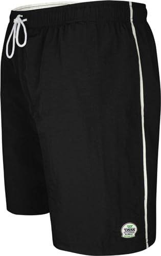 Duke D555 Herren-Badehose mit Netzfutter für King-Size-Betten, Schwarz, 5XL von D555