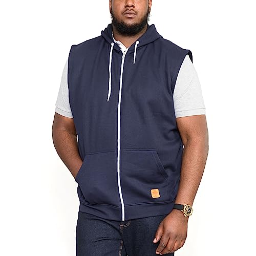 Duke D555 Herren-Kapuzenpullover Blake, Kingsize, ärmellos, navy, XXL Plus von D555