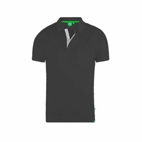 Duke D555 Herren Poloshirt mit kurzen Ärmeln, Brusttasche, Kragen, einfarbig, Schwarz, 6XL (Grant), Schwarz , 6XL Große Größen von D555