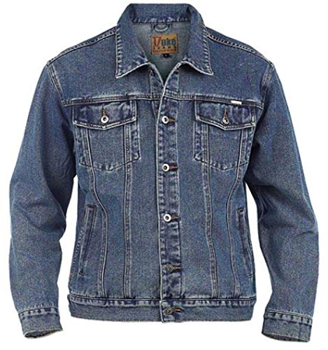 Duke KS1303 Denim Jeans-Jacke stonewashed in Übergrößen: Farbe: stone | Größe: 56-1XL von D555