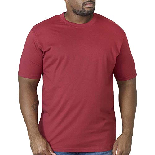 Duke London D555 Kingsize Big Mens Flyers Crew Neck T-Shirt Red 2XL-6XL RRP £10.99 3XL - 53-55" Chest Red von D555