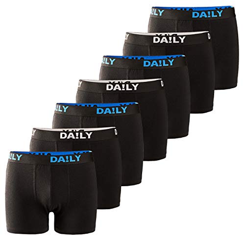 DA!LY UNDERWEAR Herren Boxershort Basic Boxer Retro Trunks 7er Pack Unterhosen Schwarz Waistband Bunt 95% Baumwolle Daily S M L XL XXL 3XL 4XL 5XL 6XL, Größe:4XL, Farbe:Farbmix 5 von DA!LY UNDERWEAR