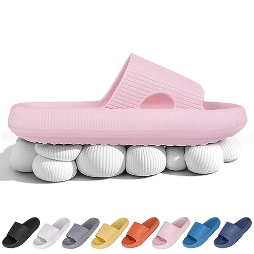 DAAMM Cozy Slides, Cosyslides Wolkenslipper Original, Dicke Sohle Super Weich Rutschfeste Schnell Trocknende Hausschuhe Im Offenen Zehenbereich (38/39, Rosa, numeric_38) von DAAMM