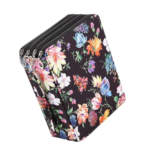 DABAIXIONG 168 Slots Farbige Bleistiftkoffer Mit Tragbarem Handlungsangebot Organisatoren Taschen Bleistift Gehäuse Für Studentische Kinder Künstler Canvas Pen Bag von DABAIXIONG