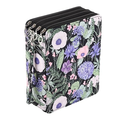 DABAIXIONG 168 Slots Farbige Bleistiftkoffer Mit Tragbarem Handlungsangebot Organisatoren Taschen Bleistift Gehäuse Für Studentische Kinder Künstler Canvas Pen Bag von DABAIXIONG