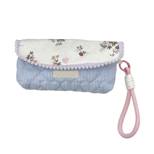 DABAIXIONG Blumenstiftkoffer Mit Lanyard Tragbaren Stiftbeuteln Stifte Organisatoren Aufbewahrungstasche Reise Make Up Tasche Für Studentische Frauen Blumendruckorganisator Für Teenager von DABAIXIONG