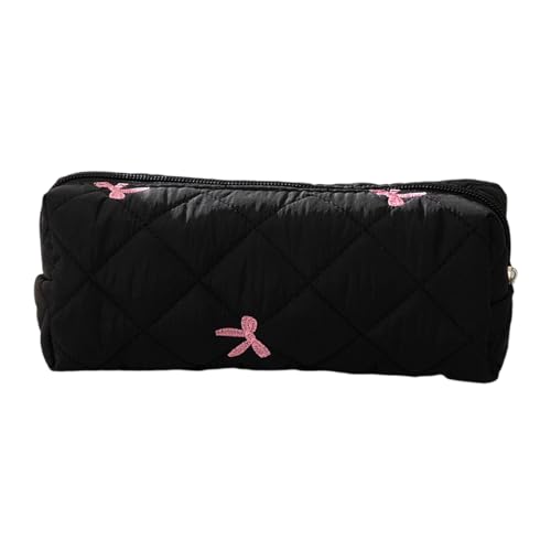 DABAIXIONG Bowknot Bencil Case Tragbare Organisatoren Tasche Große Kapazitätstaschen Reise Make Up Tasche Für Studentische Frauen Mädchen Reißverschluss Bleistiftbeutel von DABAIXIONG