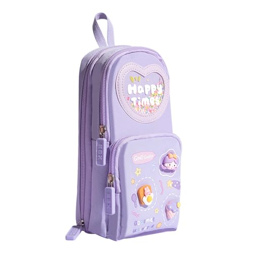 DABAIXIONG Cartoon Bleistiftbeutel 6 Fach Große Kapazität Reißverschlüsse Stiftbeutel Hülle Stehend Tasche Big Big Bleistift von DABAIXIONG