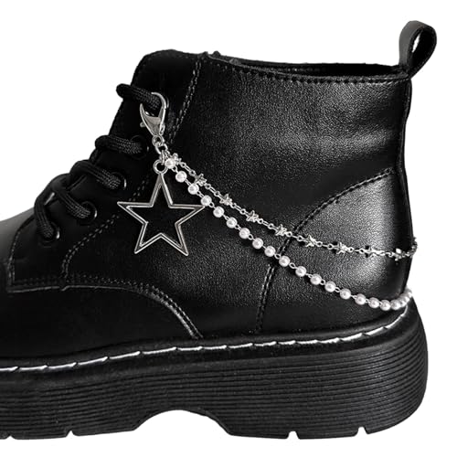 DABAIXIONG Doppelschichtschuhketten Modische Schnürsenkeldekoration Stern/Herzperlen Schuhschnalle Für Stiefel Und Leinwandschuhe DABAIXIONG Doppelschichtschuhketten Modische Schnürsenkeldekoration Stern/Herzperlen Schuhschnalle Für Stiefel Und Leinwandschuhe von DABAIXIONG