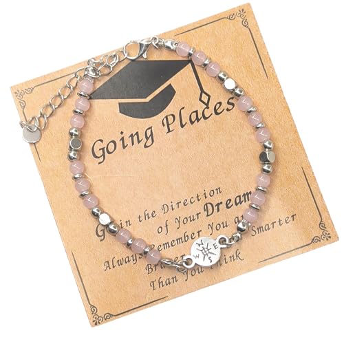 DABAIXIONG Frauenabschluss Perlenarmband Gemstones Schmuckgeschenke Für College Freund Accessoire Mit Karten Und Präsentationsschachtel von DABAIXIONG