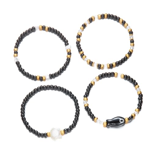 DABAIXIONG Hot Day Stretch Armbänder Keramikfischschale Perlen Schmuck Geschenke Stapelbare Styles Strandzubehör Für Frauen Farbenfrohe Keramikperlenarmbänder Für Frauen von DABAIXIONG