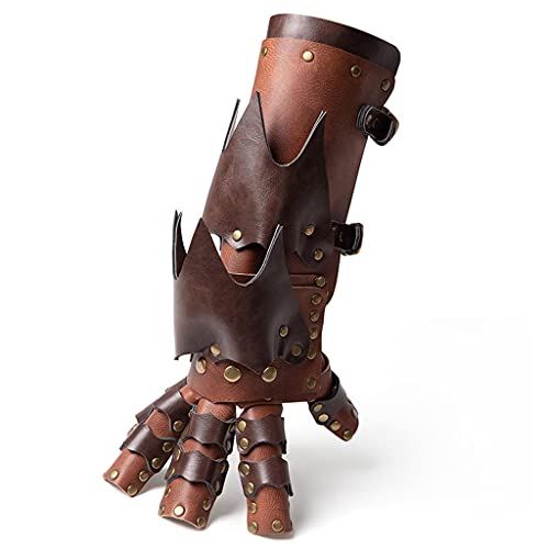 DABAIXIONG Mechanische Handschuhe Vintage Ornament Rechte Handhandschuhe Steampunk Lederhandschuhe Halloween Cosplay Party Requisiten von DABAIXIONG