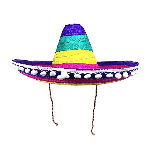 DABAIXIONG Mode Mexikaner Sombrero Party Hüte Cosplay Kostüm Strohhut Atmungsaktiv von DABAIXIONG