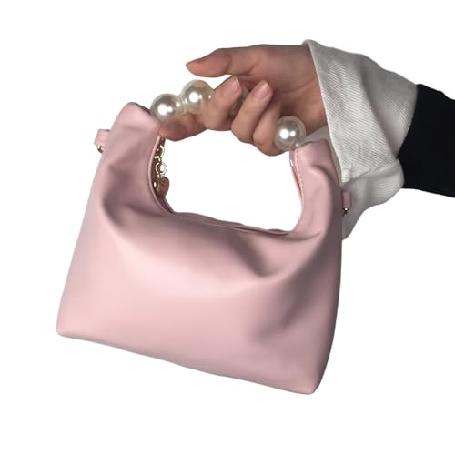 DABAIXIONG Mode PU Leder Abendbeutel Mit Abnehmbarer Kette Perle Perlen Perlen Crossbody Handtasche Für Formelle Party PU Leder Kleine Handtasche Geldbörse von DABAIXIONG