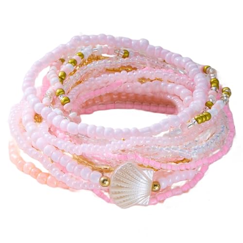 DABAIXIONG Mode Schicht Perlen Armband Praktisch Für Frauen Tragbarer Verstellbarer Schmuck Täglich Oder Formelles Verschleiß Geflochtenes Perlenarmband von DABAIXIONG