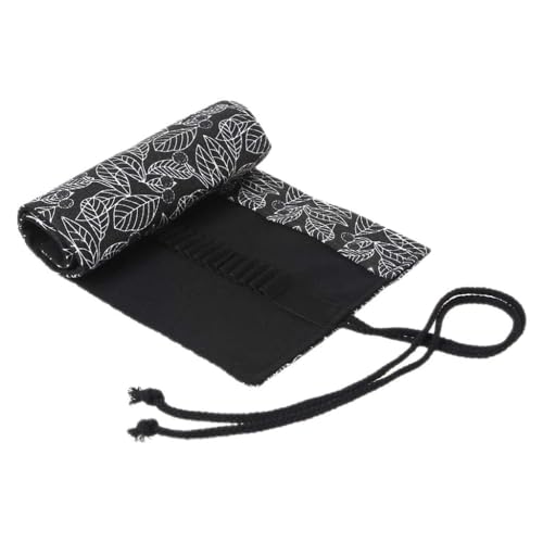 DABAIXIONG Schöne Blattschule Bleistift Für Case Roller 24.12.36/48/72 Löcher Löcher Leinwand Bleistift Hülle Beutel Tragbares Büro Stationerie Make Up School Supplies Middle High College Schüler von DABAIXIONG