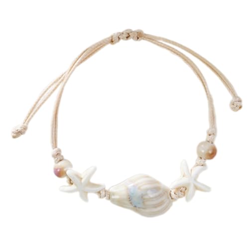 DABAIXIONG Sea Thema Keramik Star Fish Conch Bräde Armband Leichtes Handchain Schmuck Für Frauen Party Täglich Kleidung Accessoires Sommerresort Wear See Charme Armband von DABAIXIONG