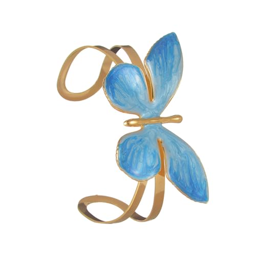 DABAIXIONG Stilvoller Edelstahl Schmetterling Bemerkämpfer Verstellbarer Offener Manschettenschmuck Für Leichte Geschenke Geburtstage Oder Jubiläen Edelstahl Verstellbarer Schmuck von DABAIXIONG