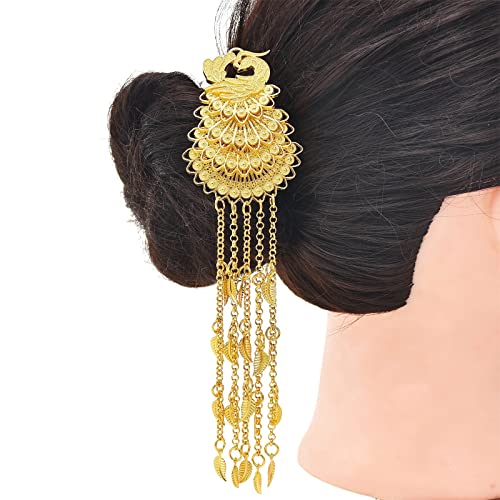 Quasten Haarspannstäbchen Pfauen Haargabel Chinesische Haarstäbe Für Brötchen Thai Hair Pin Thai Traditionelle Goldene Haarstange Quasten Haarspannstäbchen Pfauen Haargabel Chinesische Haarstäbe Für Brötchen Thai Hair Pin Thai Traditionelle Goldene Haarstange von DABAIXIONG