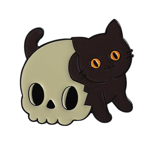 Vielseitige Kleiderschrank Ergänzung Punk Styles Tierklaue Pin Mysteriöser Schwarzer Katzen Schmuck Für Partys Und Tägliche Verwendung Unisex Skull Brosche Geschenk von DABAIXIONG