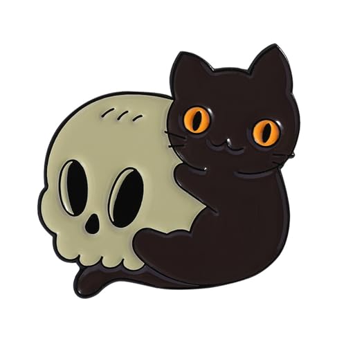 Vielseitige Kleiderschrank Ergänzung Punk Styles Tierklaue Pin Mysteriöser Schwarzer Katzen Schmuck Für Partys Und Tägliche Verwendung Unisex Skull Brosche Geschenk von DABAIXIONG