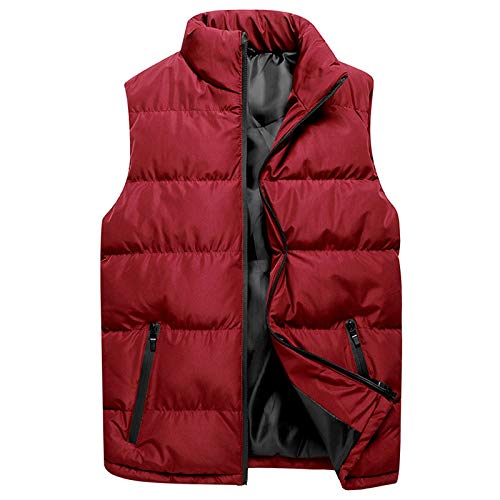 DABASHAN Weste Herren Steppweste Winter Wärme Ärmellose Sportweste Leicht Stehkragen Winterweste Outdoor Daunenweste Mit Reißverschluss Ärmellose Jacke Übergangsjacke (M) von DABASHAN