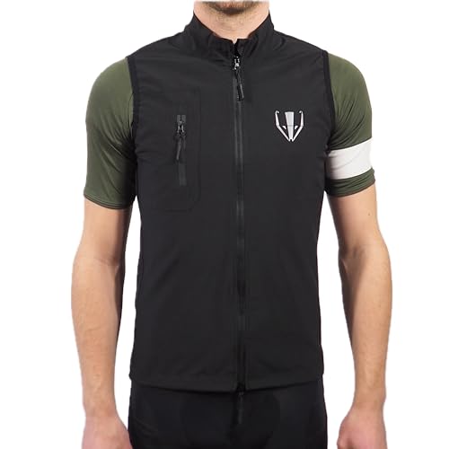 DACHS Ultraleichte Radsport Gilet – Atmungsaktive, Wasserabweisende, Reflektierende Radweste - Herren (RG01/H, DE/NL/SE/PL, Alphanumerisch, L, Regular, Regular) von DACHS