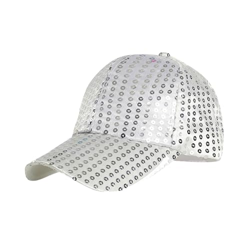 DACONGMING Glitzer Baseball Cap Glitzer Hut Karneval Kostüm Unisex Disco Outfit Pailletten Hut Accessoire Themenparty Lustige Kopfbedeckung Lustiger Hut (One Size) von DACONGMING