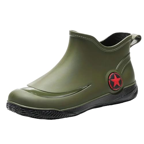 DACONGMING Gummistiefel Damen Kurz Gummistiefeletten Kurze Gummistiefel Damen Gummistiefel Damen Halbhoch Gummistiefel Damen Kurz Wasserdicht Damenschuhe Elegant und Bequem von DACONGMING